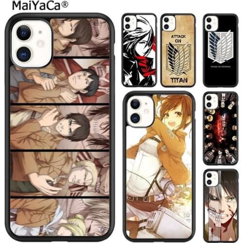 MaiYaCa Attack On Titan Manga Phone Case Cover For iPhone 5s SE 6s 7 8 plus X XR XS 11 12 pro max Samsung Galaxy S8 S9 S10 shell