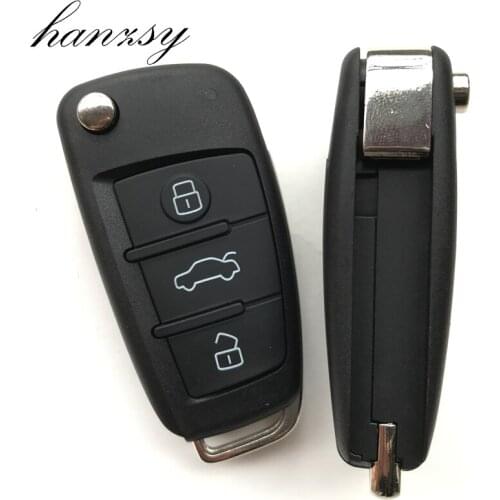 3 Button Car Flip Key Case For AUDI A6 For VOLKSWAGEN Skoda Seat For VW Bora Pasha replacement Remote Key shell Fob Cover
