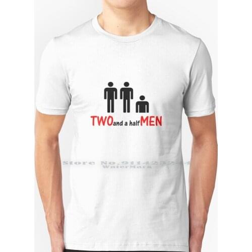 Two And A Half Men T Shirt 100% Pure Cotton Two Half Men Funny American Tv Show New Vector Charlie Sheen Aston Kutcher Modern