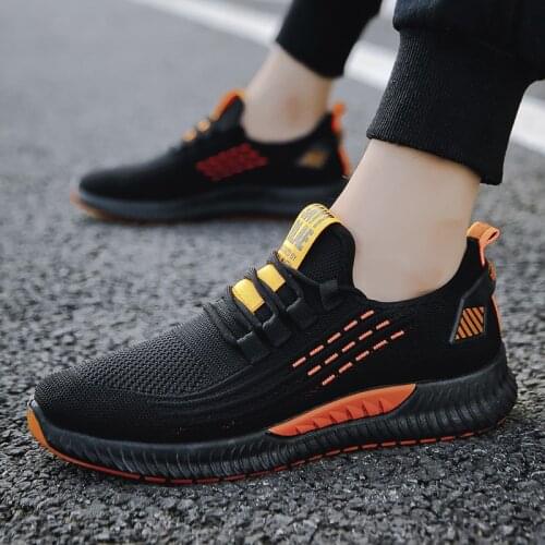 Breathable Sports Casual Shoes Fashion Wear-resistant Casual Running Fly Woven Mens Shoes Spring 2021 New