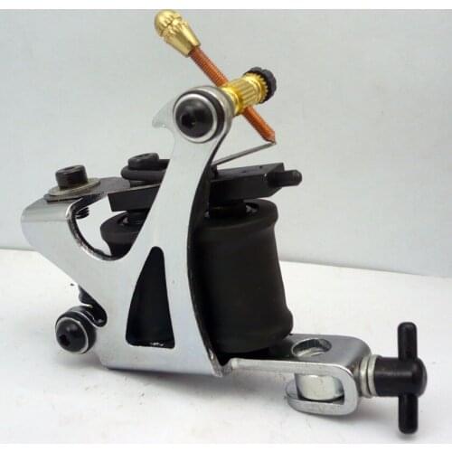 Chrome Tattoo Machine For Beginner Tattoo Apprentice Machine 10 Warps Coil Guns For Liner and Shader Free Shipping TM-349