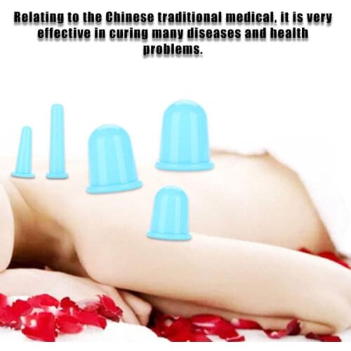 Medical Vacuum Body Cupping Cans Silicone Cupping Cup Anti Cellulite Face Neck Body Slimming Massage Helper Suction Cupping Pump