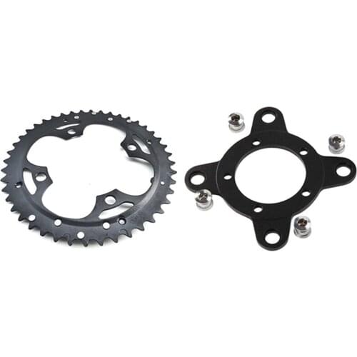 HOT 1 Pcs 44T Chainring 9 Speed Crank Carbon Replacement Chain Ring & 1 Pcs Electric Bicycle 104 BCD Chainring Adapter