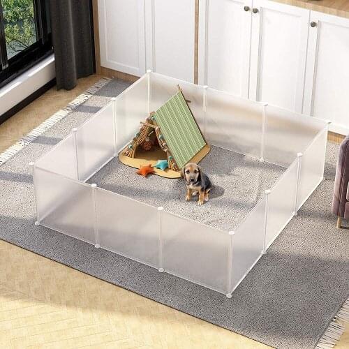 DIY Pet Playpen for Small Animals, Portable Plastic Pet Playpen Animal Fence for Small Animals,Cat,Rabbit,Ferret,Guinea Pig