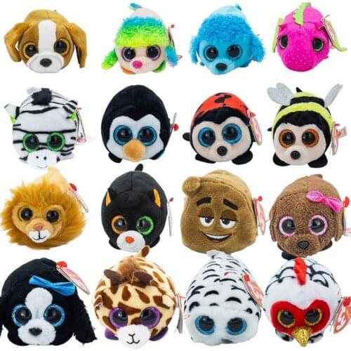 Ty Big Eyes Cute Plush Animal Phone Wipe Toys Dog Koala Leopard Tiger Dragon Collecting Toys Doll Children Birthday Gift 10cm