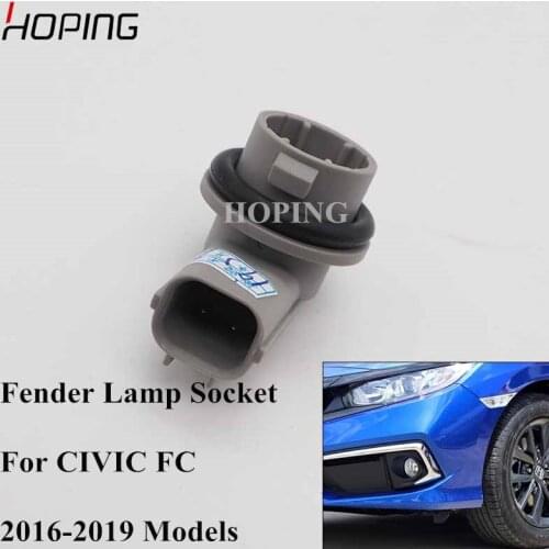 Hoping Auto Side Fender Turn Signal Lamp Light Socket (T10) For HONDA CIVIC 10TH FC1 FC7 2016 2017 2018 2019