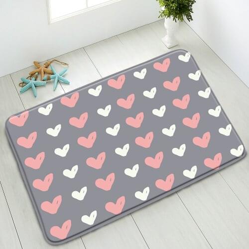 Love Non-Slip Bathroom Mat Bedroom Simple Kitchen Doormat Balcony Absorbent Carpet Indoor Floor Mat Washable Foot Pad Home Decor
