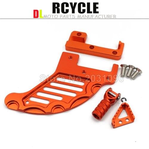 ORANGE CNC REAR BRAKE DISC GUARD For 150 200 250 300 350 400 450 525 530 EXC EXC-F SX SX-F XC XCF XCW MXC 2004-2017
