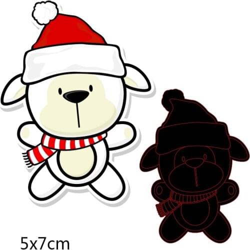 Bear dog cow sheep Metal Cutting Dies and Stamps Stencil for DIY Scrapbooking Photo Album Embossing Paper Card
