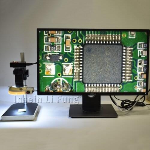 Full HD 38MP 1080P 60fps Industry Video Microscope Camera HDMI USB Magnifier+8X-130X Zoom C-Mount Lens+LED Light+Holder