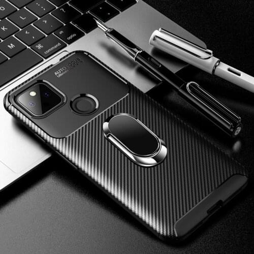 Luxury Phone Case For Google Pixel 5A case Pixel 5 XL Soft Silicone Finger Ring Cover for Google Pixel 4A 4 XL Pixel 3A XL