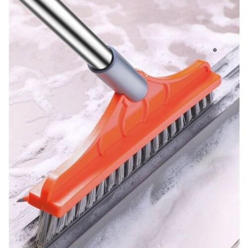Joybos 120° Floor Brush Scrub Brush With Adjustable Stainless Metal Long Handle Scrubber With Stiff Bristles For Tile Cleaning