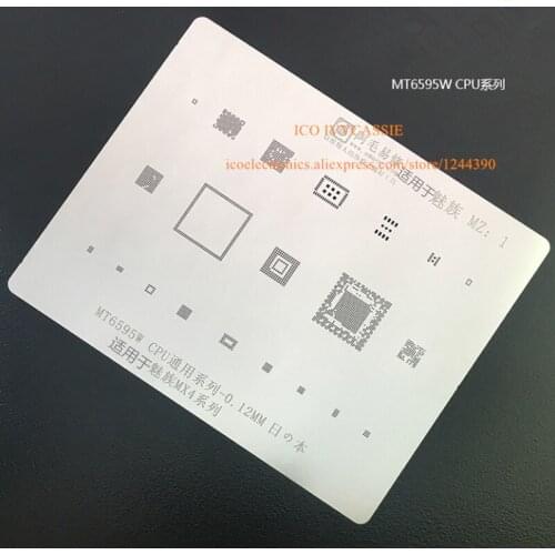 Amaoe MZ1 For Meizu MX4 MT6595W CPU IC BGA Stencil Reballing Pin Solder Tin Plant Net Steel Mesh Square Hole
