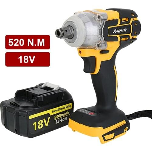 For Makita 18V Battery 520N.M Electric Tools Brushless Wrench Screwdrivers Impact Drill Motorque Cordless Electric Impact Wrench