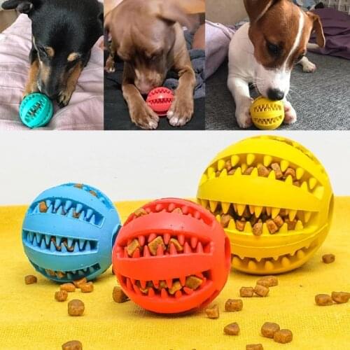 Silicone Funny Pet Feeding Chew Ball Clean Dogs Teeth Sanitation Eat Food Molar Toy Ball To Improve Intelligence