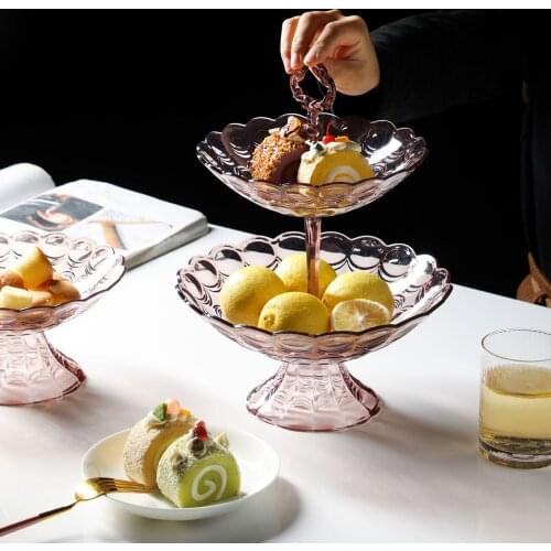 Fruit plate living room home coffee table multi-layer plastic dried fruit box creative cake dessert candy snack plate