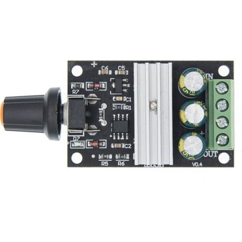 1pcs DC 6V 12V 24V 28VDC 3A 80W PWM Motor Speed Controller Regulator Adjustable Variable Speed Control With Potentiometer Switch