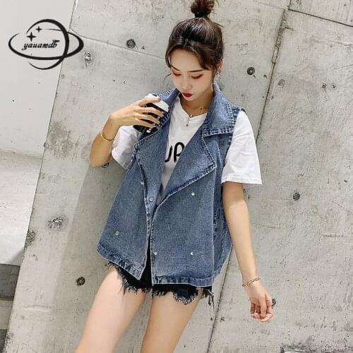 Womens vests coats spring autumn female Waistcoats clothing Turn-down Collar Double Breasted ladies outerwear clothes h49