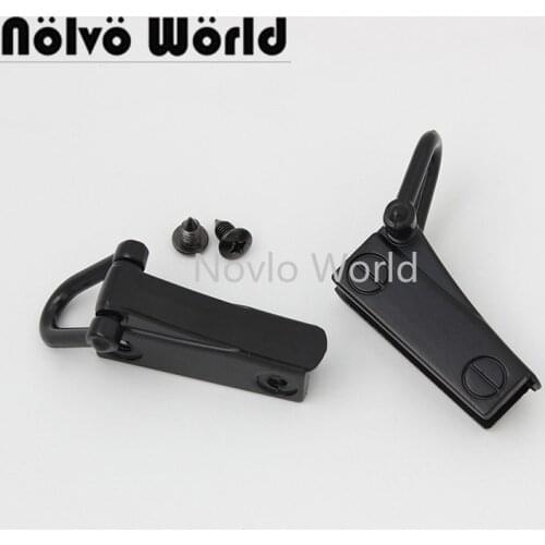 10-50 pieces Dark black 29mm Bag Strap Regular 2 Sides Handbags Gussets Metal Clips Chain Straps Hanger Connector