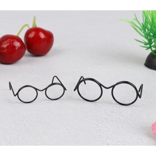 10Pcs Fashion Round Frame Lensless Retro Cool Doll Glasses For Doll 30cm Round Frame No Lens Retro Cool Doll Glasses