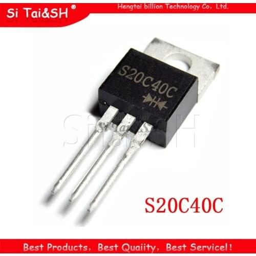 10pcs S20C40C TO-220 S20C40 TO220 Schottky common cathode 20A 40V new original