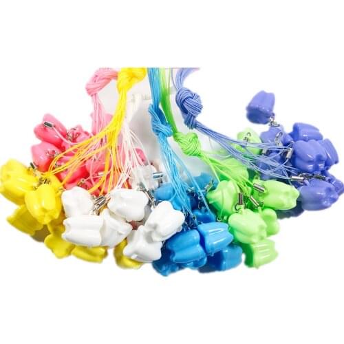 10packs-100pcs Dental Plastic Baby Teeth Storage Primary Temporary Good Quality 7Colors