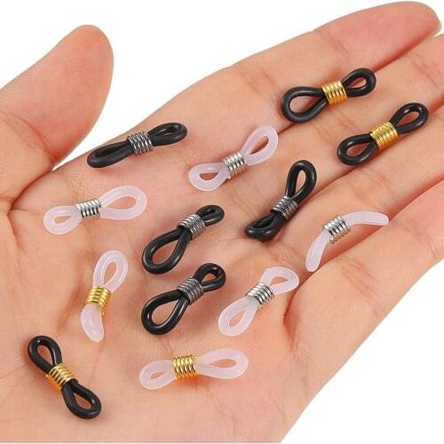 40pcs/lot Black White Clear Sport Glasses Rope Eyeglasses Chains Eyewear Accessories Spectacles Holders Eyeglasses Connector