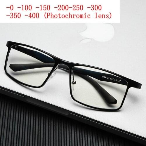 2020 Fashion Myopia Glasses Men Women Metal Aluminum Magnesium Reading Glasses Finished Product Myopia Eyeglasses -1.0 To -4 NX