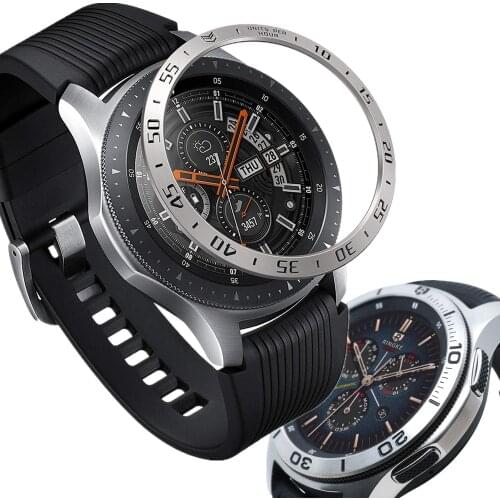 22mm Bezel Cover for Galaxy Watch 46mm/Galaxy Gear S3 Frontier Bezel Ring Adhesive Cover Anti Scratch Stainless Steel Protection