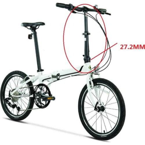 25.4mm Folding Bike Stem Adjustable Head Tube Replacement Adjustable Headtube Stem Bicycle Parts Silver