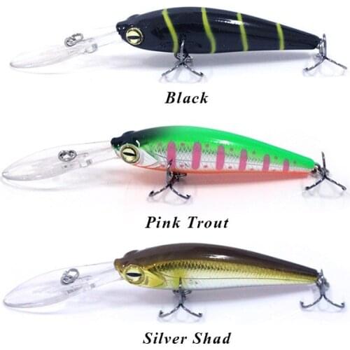 3pcs/Lot wobblers Jerkbait WF01 set Artificial Hard Bait Minnow Fishing lures Bass Freshwater tackle sinking pesca leurre trout