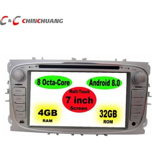 4G RAM Android 8.0 Octa-core Car DVD Player GPS for Ford Focus Kuga Mondeo S-max C-max Galaxy with Radio BT DVR Wifi Mirror Link