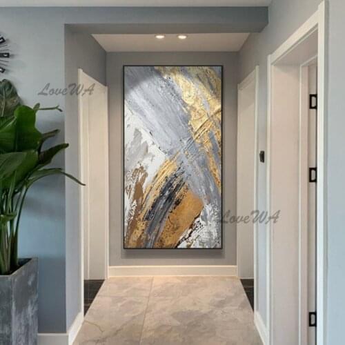 1 Unframed Abstract Canvas Painting Handmade Artwork Wall Art Modern Canvas Wall Pictures for Living Room Bedroom Decor