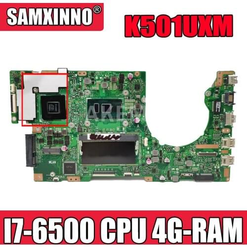 Akmey K501UXM Laptop Motherboard For Asus K501UW K501UXM K501UQ K501UXM Mainboard GTX950M-GPU I7-6500 CPU/4G-RAM/ DDR4