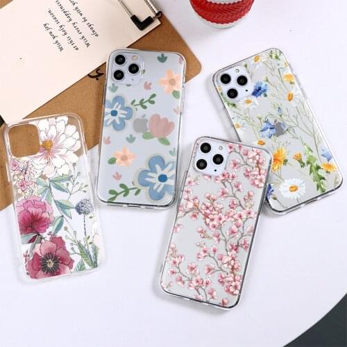 For Samsung Galaxy M31 M51 A52 A72 A32 A12 A02 A21S A02S A50 A70 A51 A71 A40 A41 A20E A30 A31 A81 A10 Flowers Case Coque