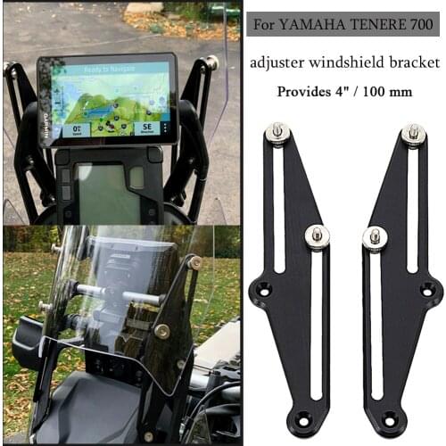 For YAMAHA TENERE 700 T700 T 700 Tenere 700 Motorcycle Windscreen Adjusters CNC Windshield Bracket Windshield Support Holder