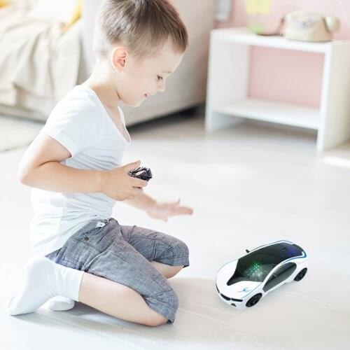 White Blue Electric Universal Car Toys 3D Flashing Light Music Singing Sound Children Present Toy Sports Car Model Birthday Gift