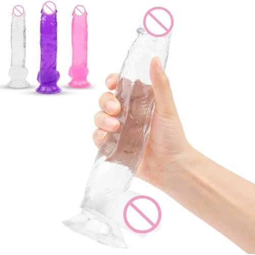Erotic 10'' Jelly Large Dildo Realistic Huge Strapon Artificial Penis Soft Thick Cock for Adult Sex Products Sex Toys for Woman