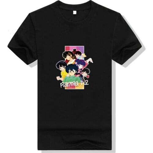 Anime Ranma t Shirt Cosplay Women Printed Cotton T-shirt Short Sleeve Summer Casual Tee Tops Woman T-shirts