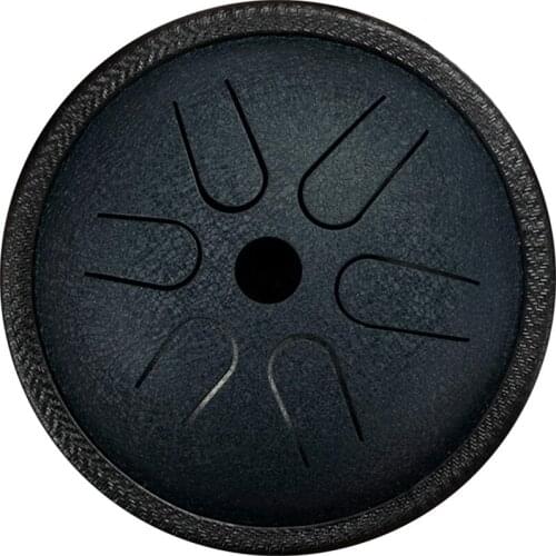 HLURU 5.5 Inch Steel Tongue Drum 6 -Tone with Travel Bag and Mallets, Percussion Instrument, Harmonic Handpan Drum