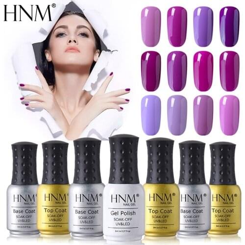 HNM 8ML Pure Color UV Gel Nail Polish Soak Off Nail Gel Polish Lucky GelPolish Long Last Gel ink GelLak Vernis Semi Permanent
