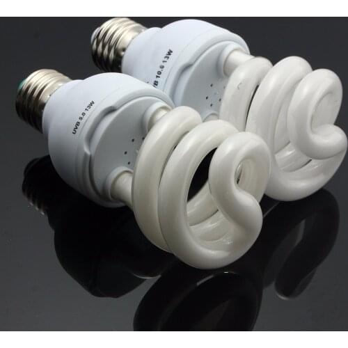 Daylight Bulb AC220V 13W Ultraviolet Pet Reptile Light Glow Heat Emitter Lamp For Vivarium Terrarium Tortoise Fish Amphibians