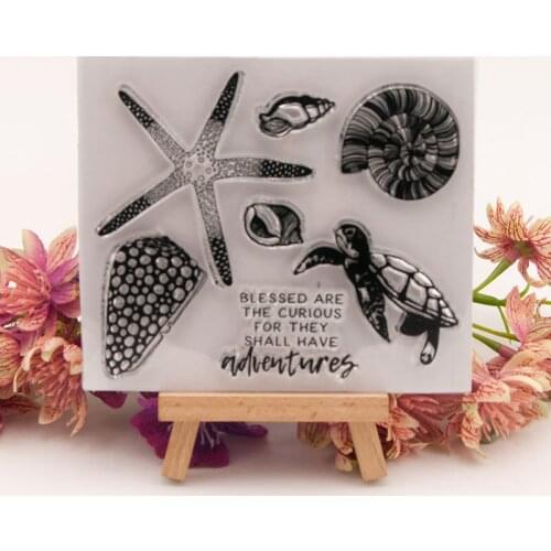 Summer Beach Ocean Scrapbooking Card Album Paper Craft Rubber Roller Transparent Silicon Clear Stamp AlinaCraft T1393 Ocean
