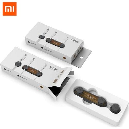 Xiaomi Mijia Bcase TUP2 Magnetic Absorption Cable Clip Holder Compatibility Practical Magnetic Base Wood Texture