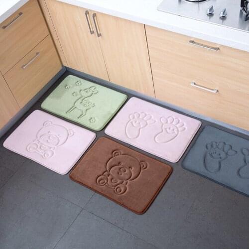Memory Foam Non-Slip Mats Home Bathroom Rug Kitchen Bathroom Absorbent Mat Door Floor Washroom Solid Rugs 40x60cm Christmas Gift