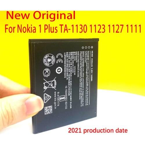New Original For Nokia 1 Plus TA-1130 1123 1127 1111 HE365 2500mAh Mobile Phone+Gift Tools
