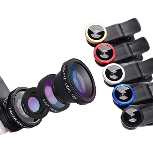 Fish Eye Lens Wide Angle mobile phone lens 0.67X Wide Angle Macro HD Camera Universal for iPhone Android Phone