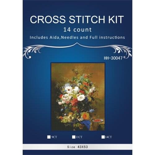 Oneroom,Needlework,Embroidery,DIY DMC Scenic Painting cross stitch,Kits,14ct A still life home cross-Stitching,wall dec