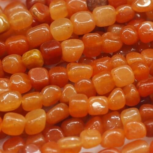 Discount Wholesale Natural Genuine Orange Red Aventurine Nugget Loose Beads Free Form Beads 3-12mm Fit Jewelry 15" 03918