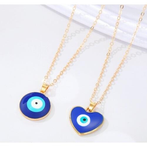 Fashion Turkish Evil Eyes Pendant Necklace For Women Vintage Bohemian Devil Choker Necklaces Girl Party Minimalist Jewelry Gifts